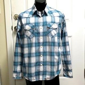 slade wilder mens western style button shirt Large